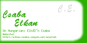 csaba elkan business card